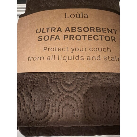 Loula Ultra Absorbent Sofa Protector 3 Seater Bottom Sofa Cover 30x70in Brown - Picture 2 of 5